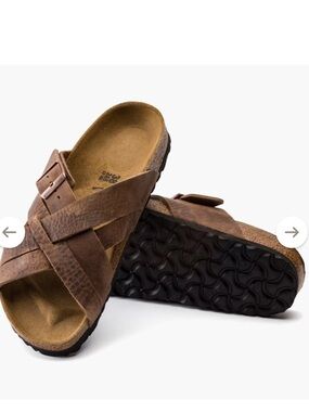 BIRKENSTOCK
MEN LUGANO SLIDES - CAMBERRA
OLD TOBACCO 44 US 11-11.5 gently used